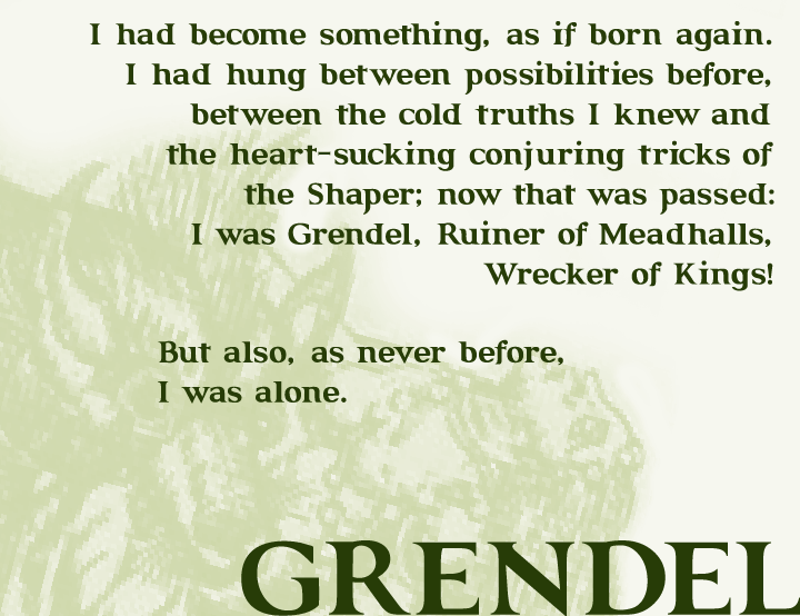 Пример шрифта Grendel #1