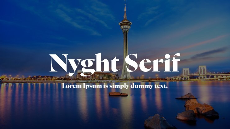 Пример шрифта Nyght Serif #1