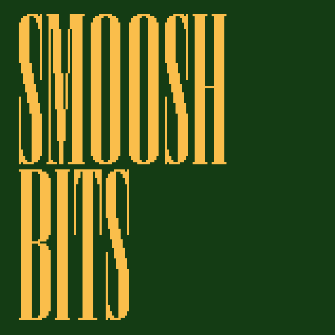 Пример шрифта Smoosh Bits #1