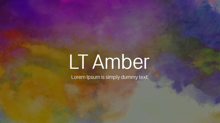 Пример шрифта LT Amber #1