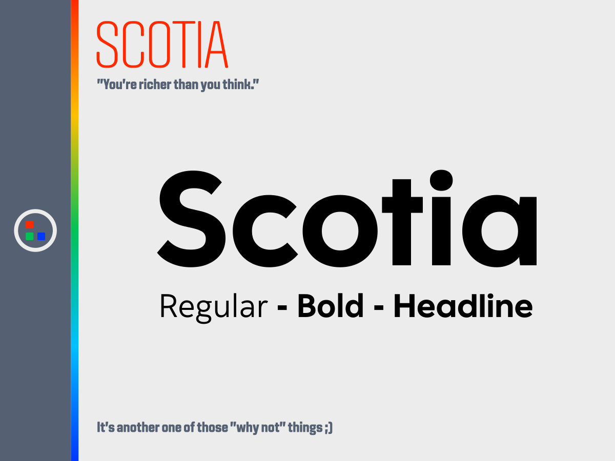 Пример шрифта Scotia #1