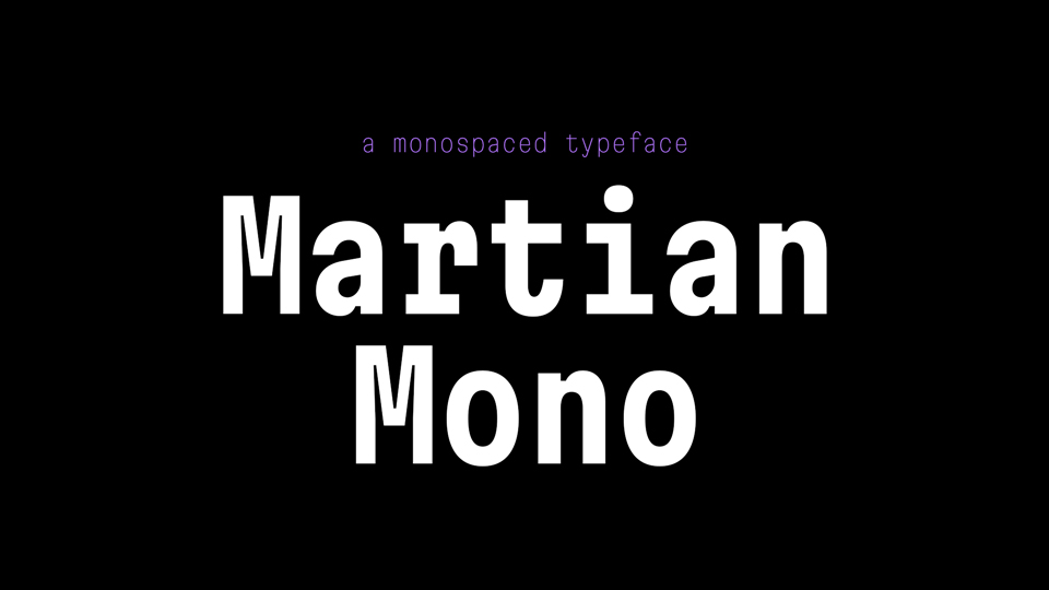 Пример шрифта Martian Mono #1