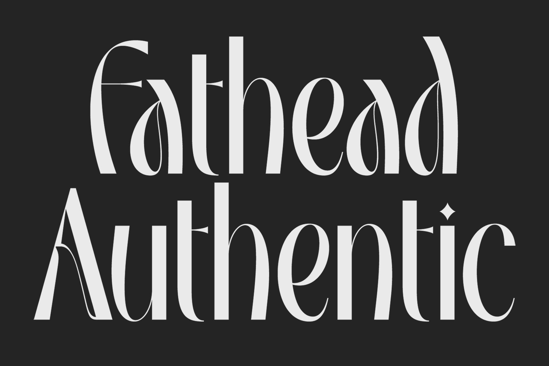 Пример шрифта Fathead Authentic #1