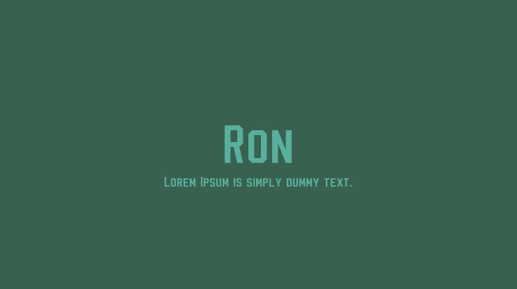 Пример шрифта Ron #1