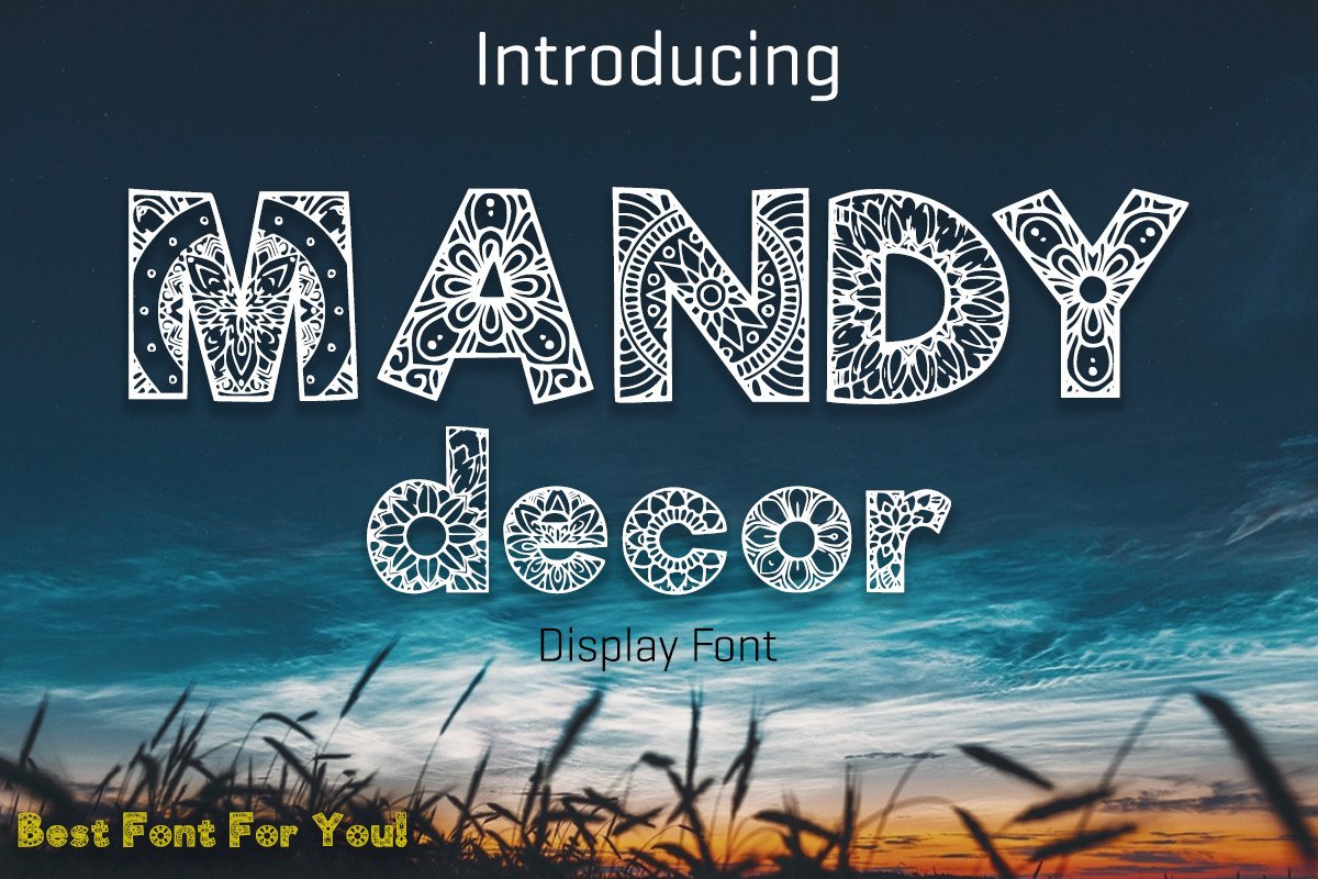 Пример шрифта Mandy Decor #1