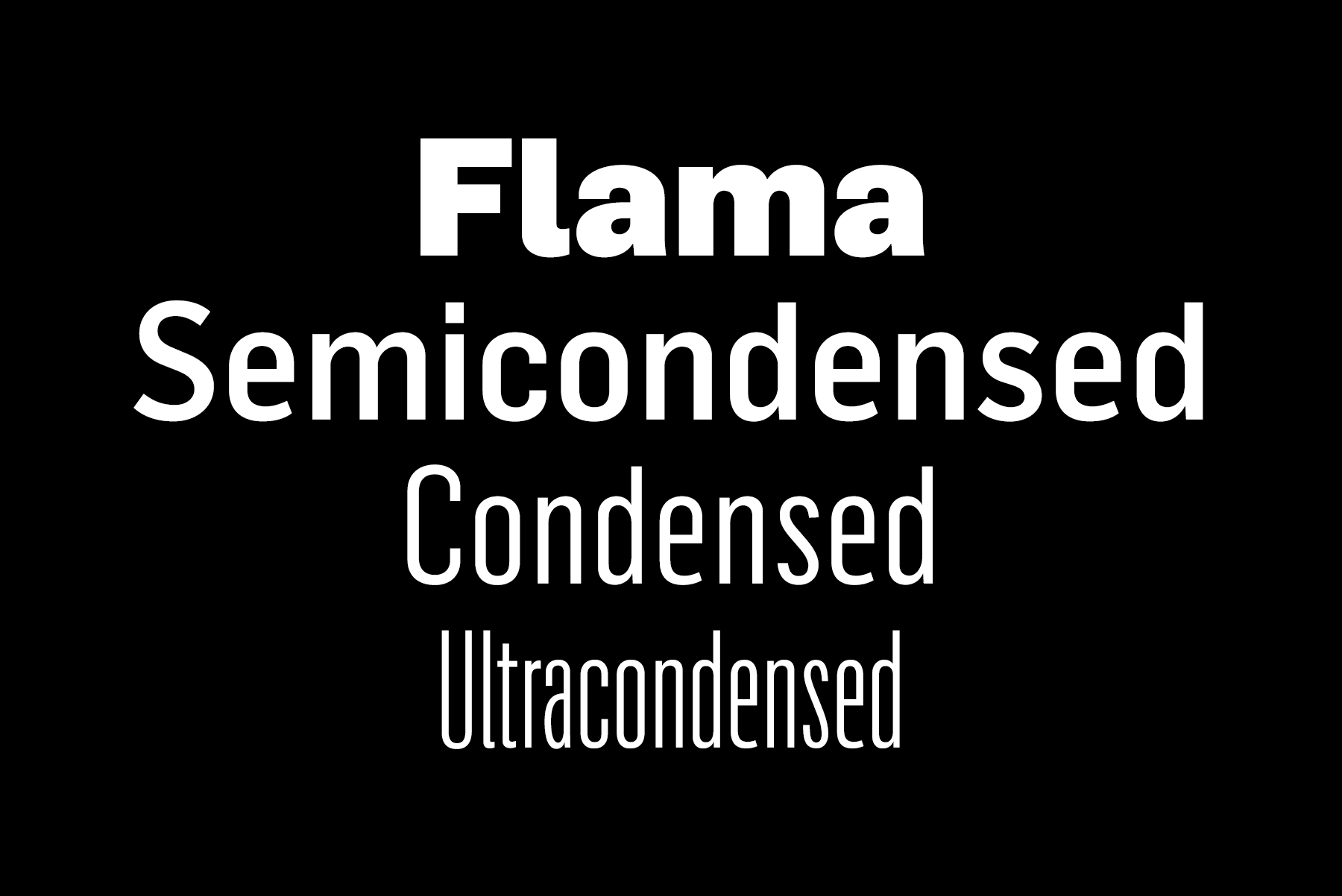 Пример шрифта Flama Condensed #1