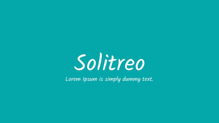 Пример шрифта Solitreo #1