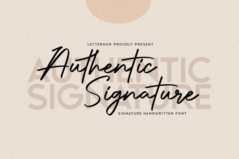 Пример шрифта Signature Authentic #1