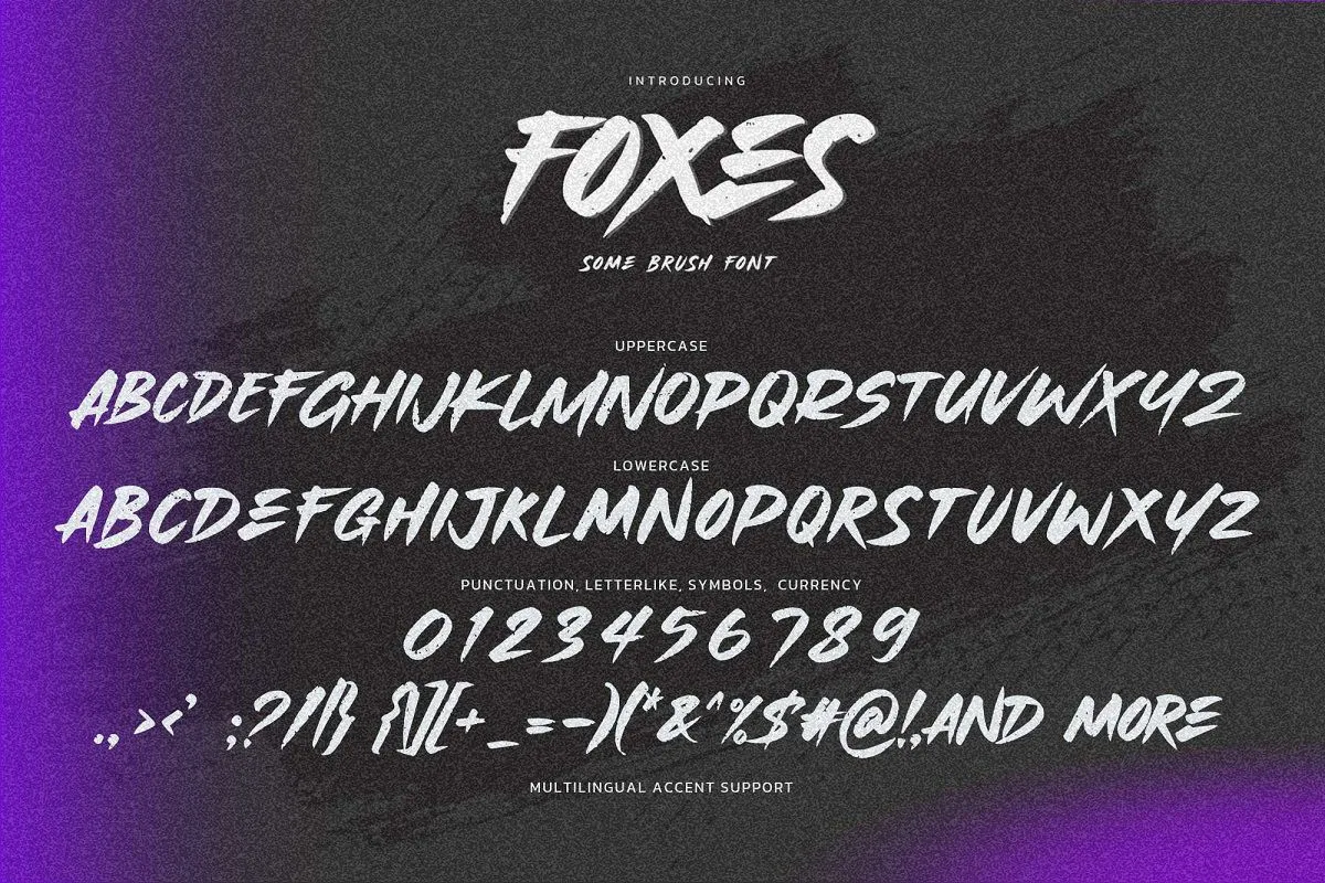 Пример шрифта Foxes #1