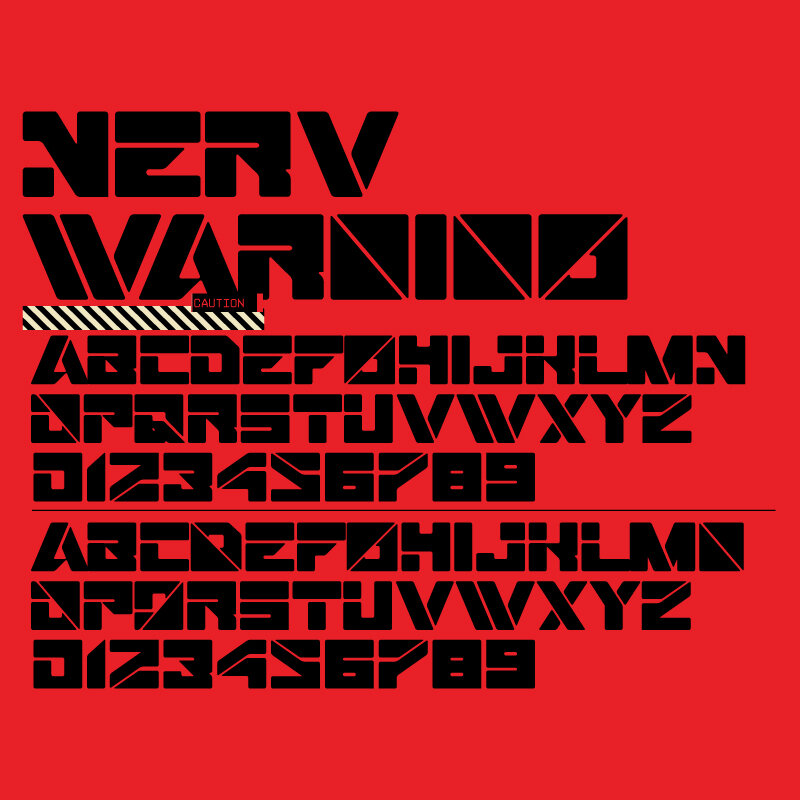 Пример шрифта NERV Warning #1