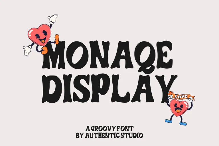 Пример шрифта Monaqe #1