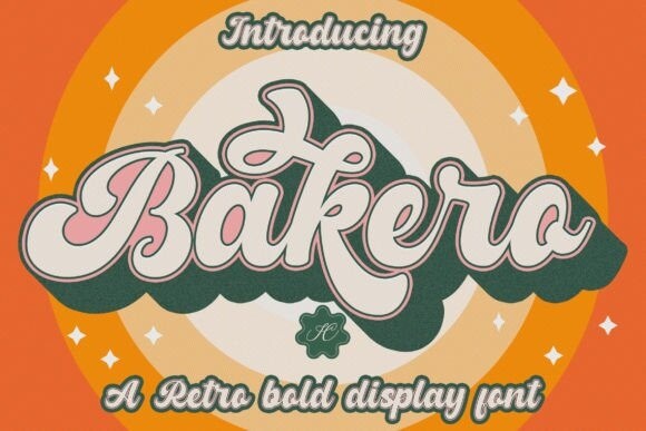 Пример шрифта Bakero #1