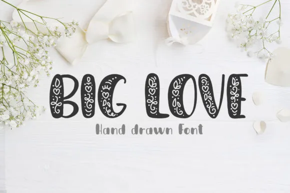 Пример шрифта Big Love #1