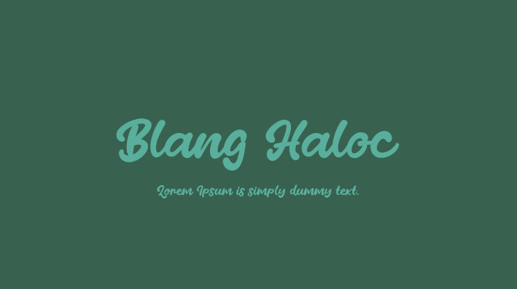 Пример шрифта Blang Haloc #1