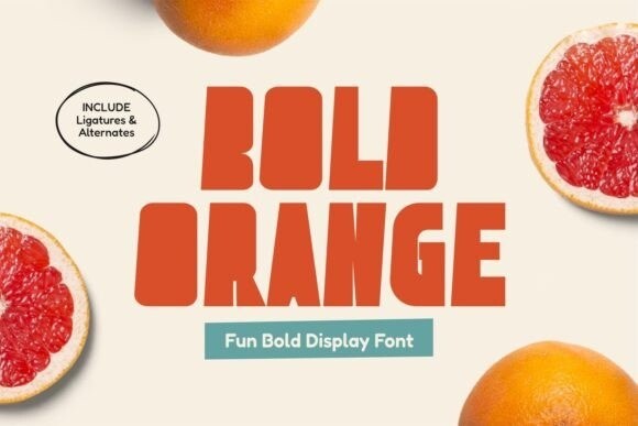 Пример шрифта Bold Orange #1