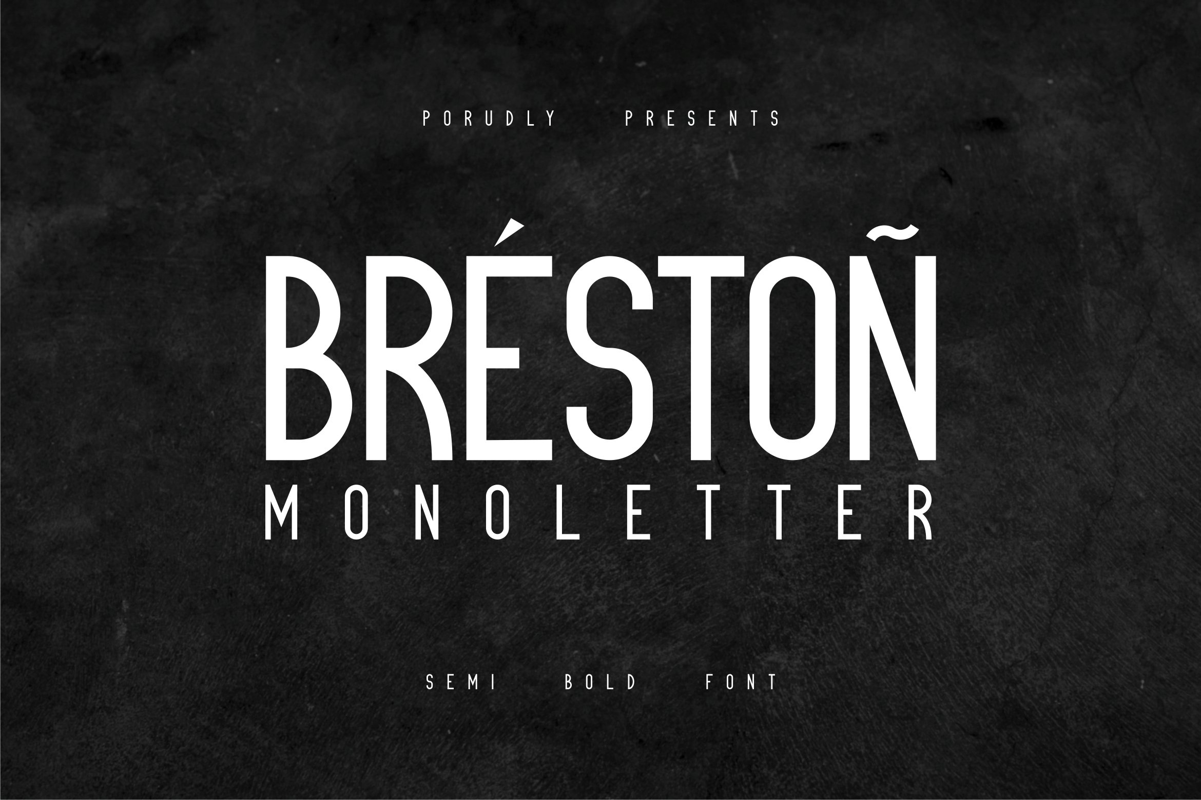 Пример шрифта Breston Monoletter #1