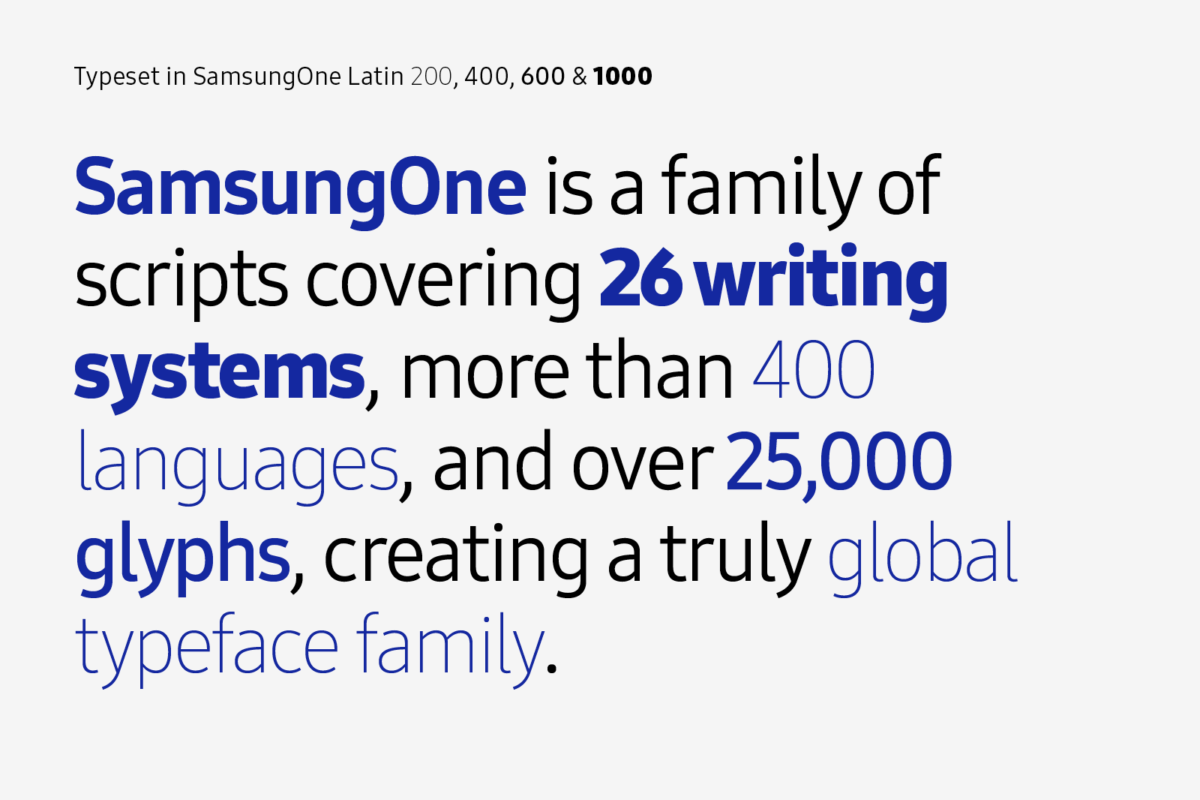 Пример шрифта Samsung One LCG #1