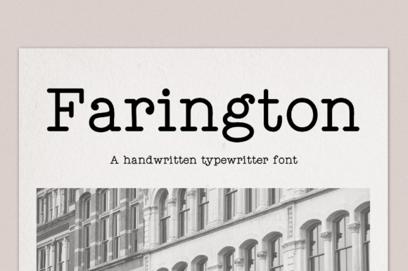 Пример шрифта Farington #1