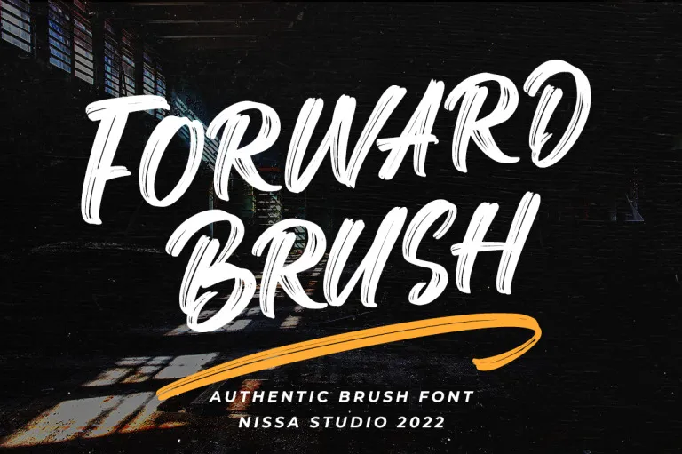 Пример шрифта Forward Brush #1