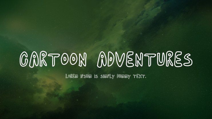 Пример шрифта Cartoon Adventure #1