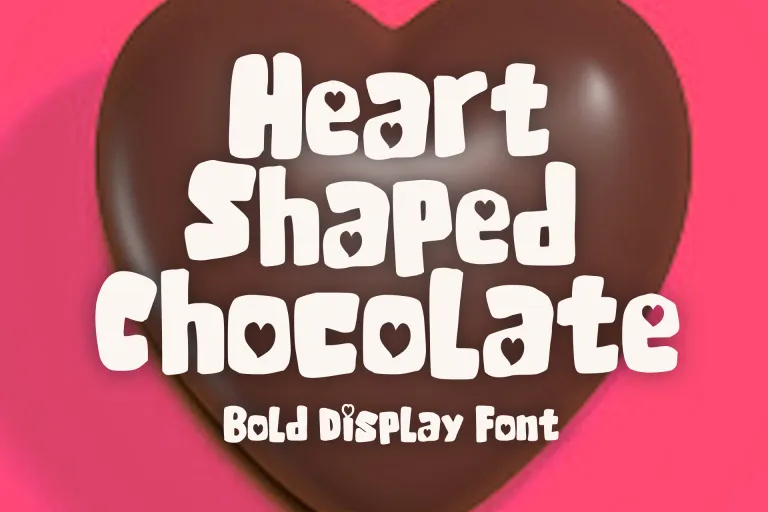 Пример шрифта Heart Shaped Chocolate #1