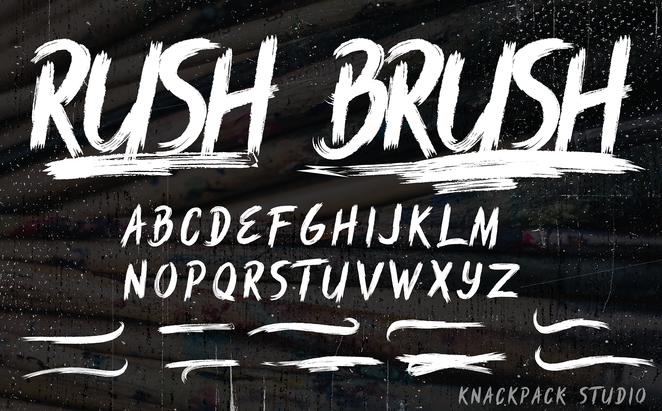 Пример шрифта Rush Brush #1