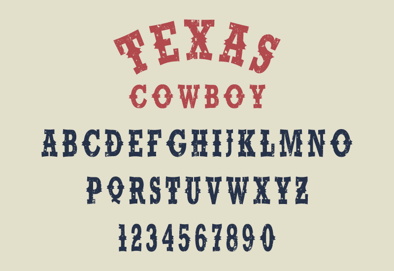 Пример шрифта Texas Cowboy #1