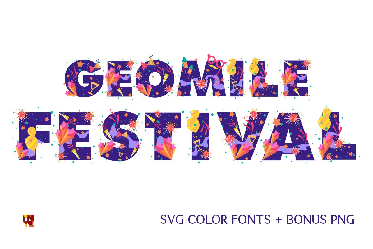 Пример шрифта Geomile Festival #1