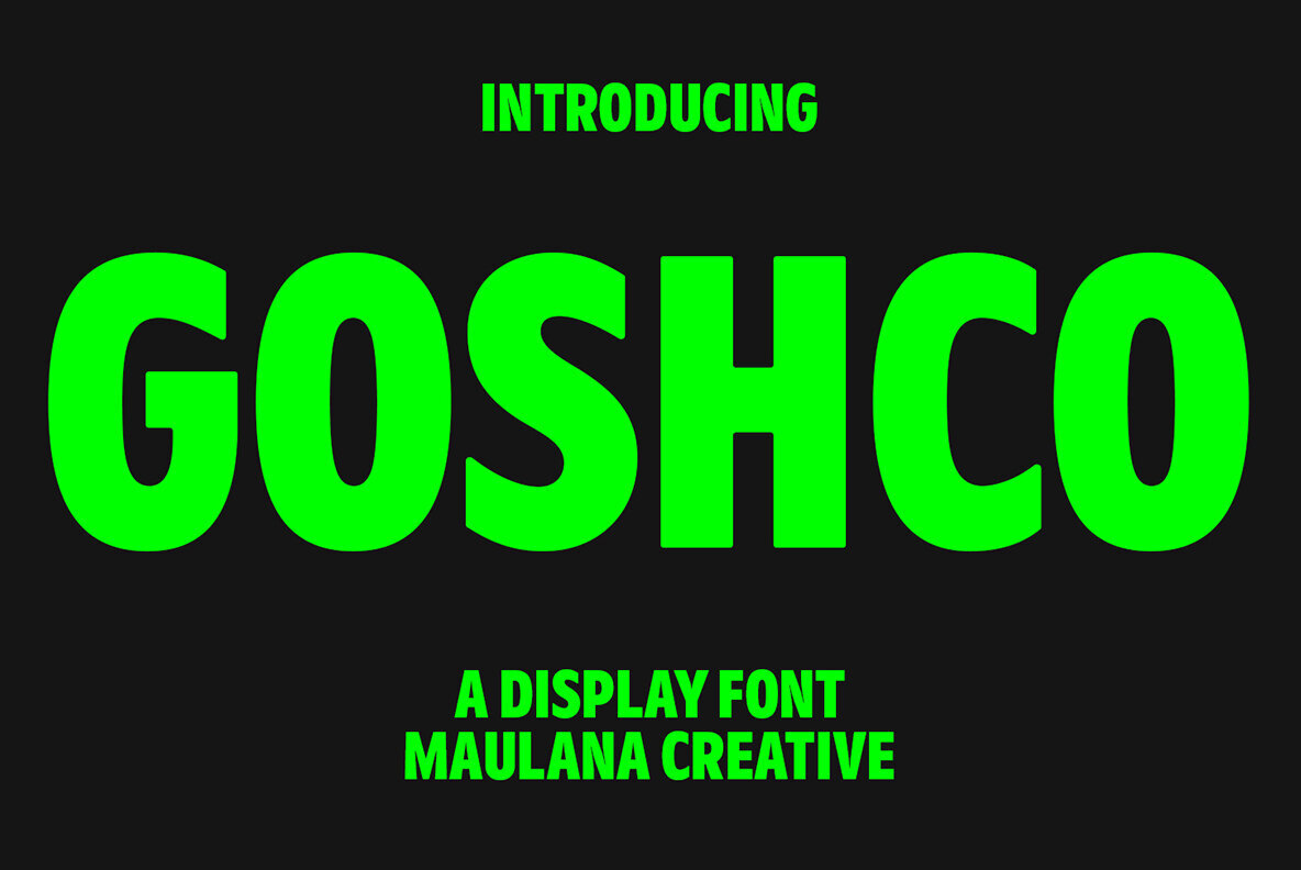 Пример шрифта Goshco #1