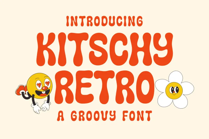 Пример шрифта Kitschy Retro #2