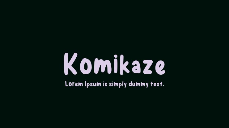 Пример шрифта Komikaze #1