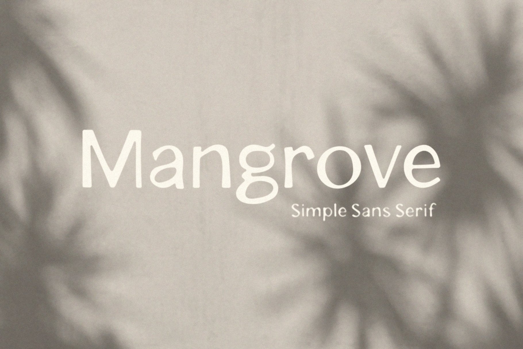 Пример шрифта Mangrove #1