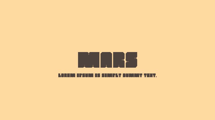 Пример шрифта Mars PAC #1