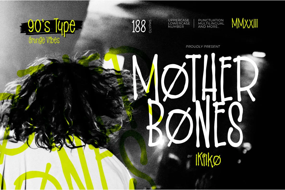 Пример шрифта Mother Bones #1