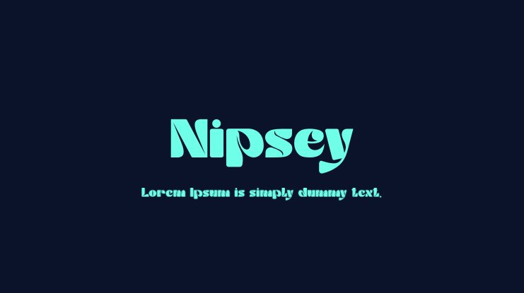 Пример шрифта Nipsey #1