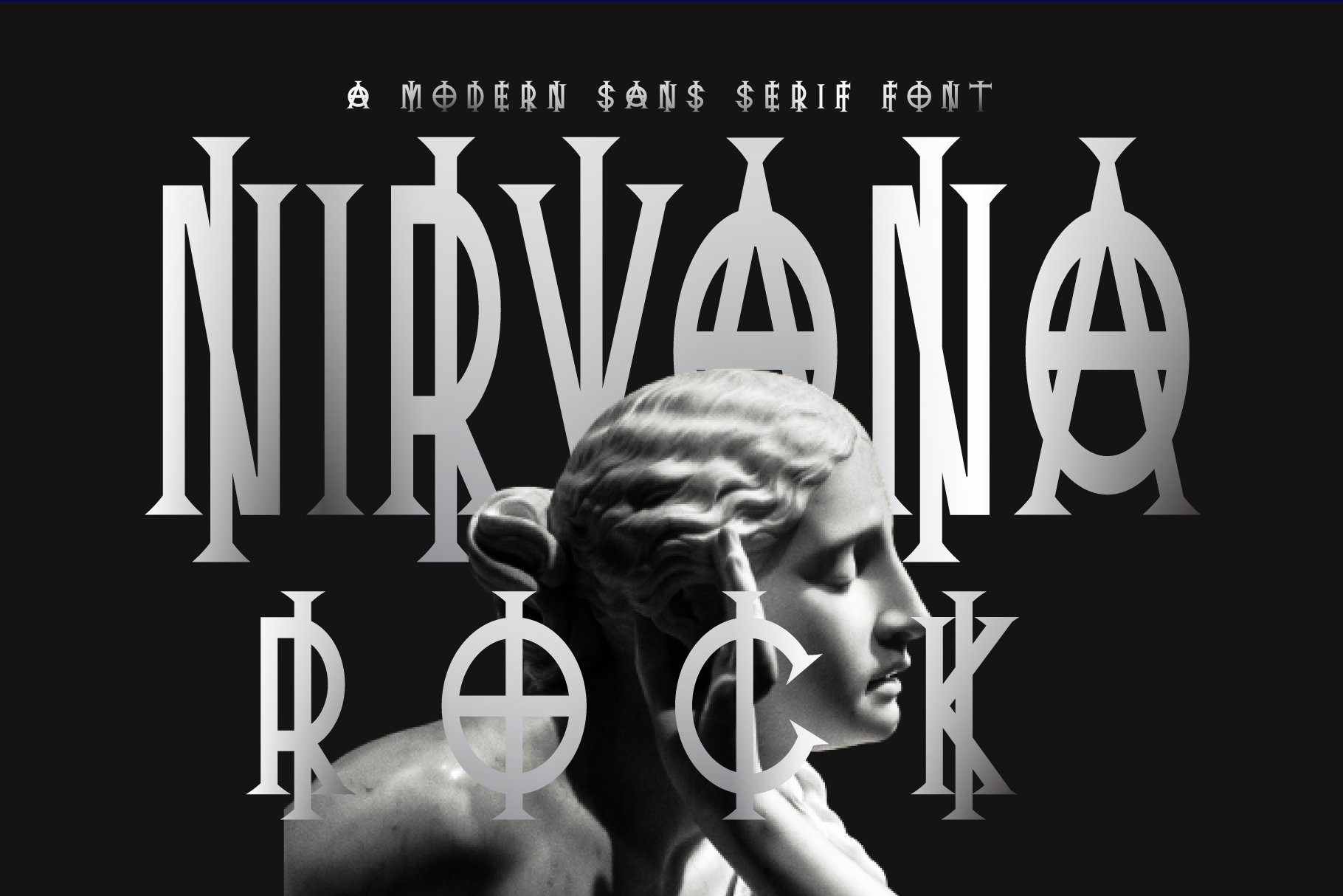 Пример шрифта Nirvana Rock #1