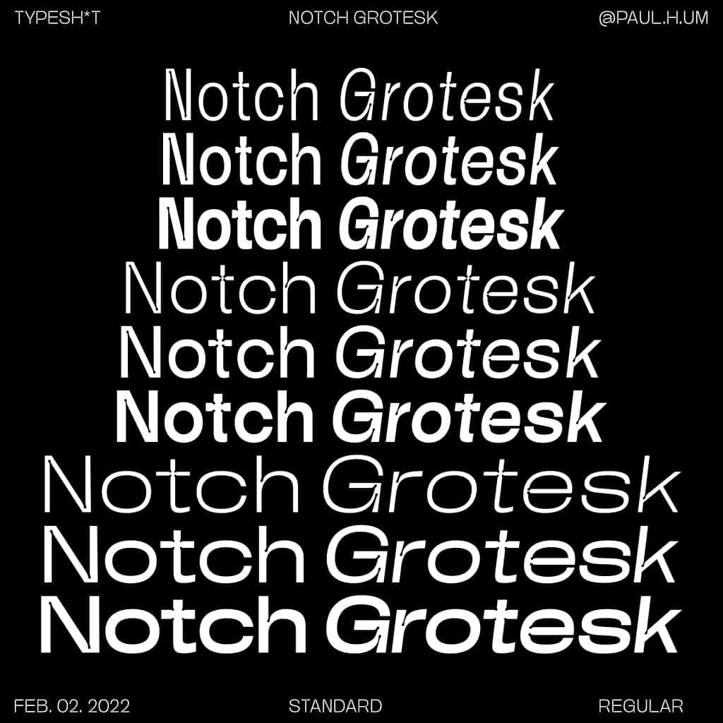 Пример шрифта Notch Grotesk #1