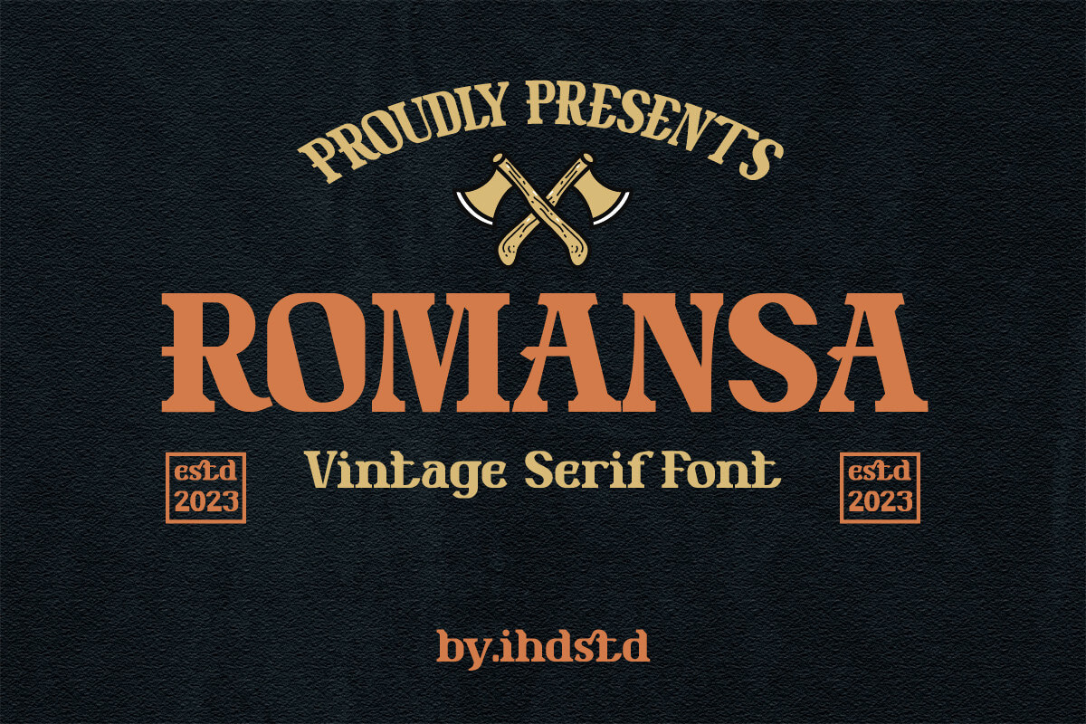Пример шрифта Romansa #1