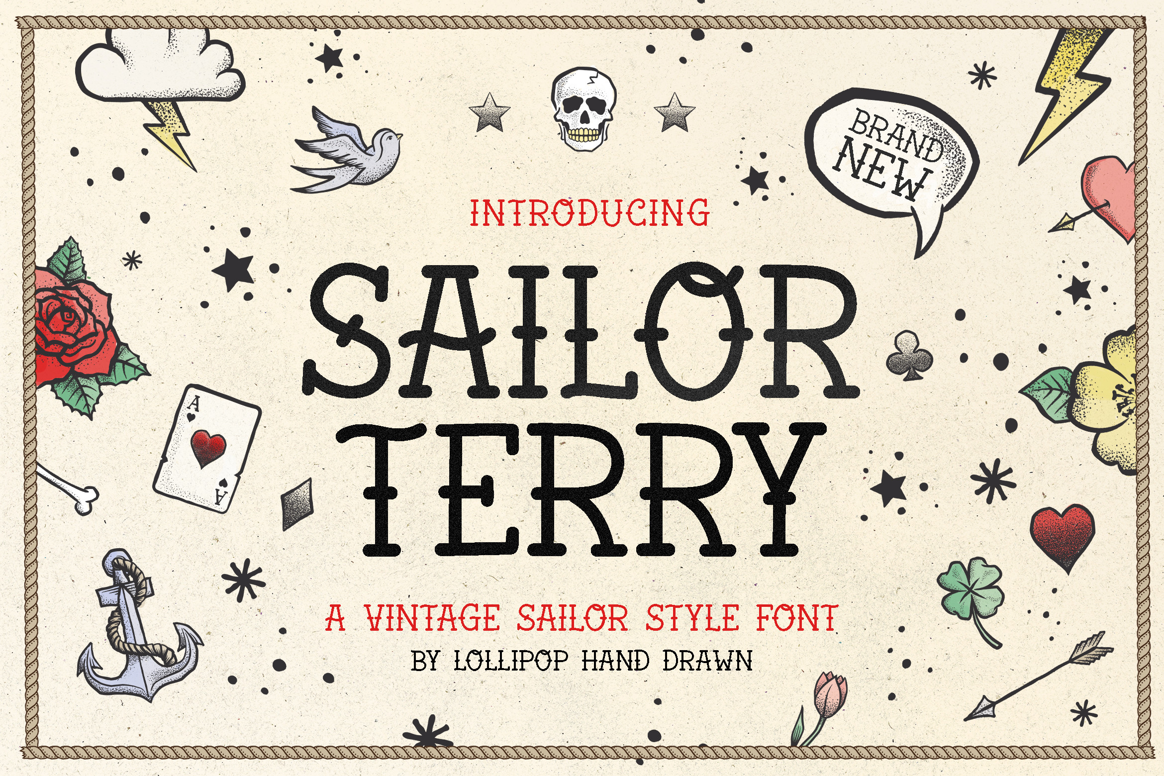 Пример шрифта Sailor Terry #1