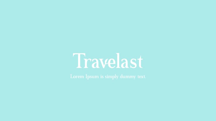Пример шрифта Travelast #3