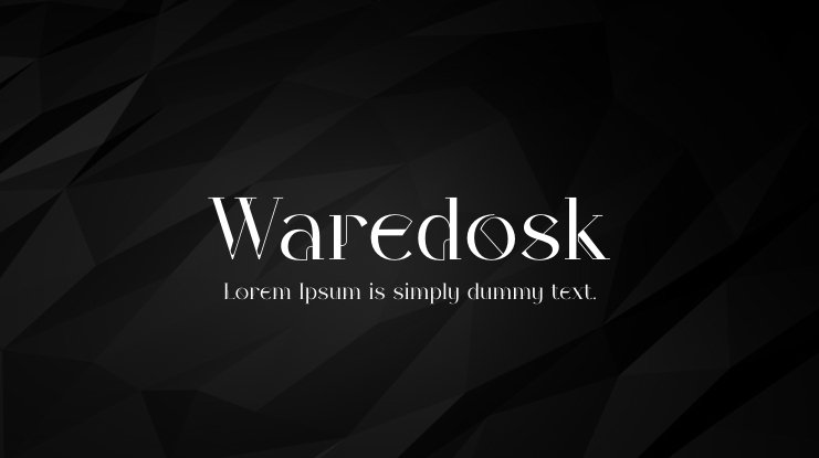 Пример шрифта Waredosk #1