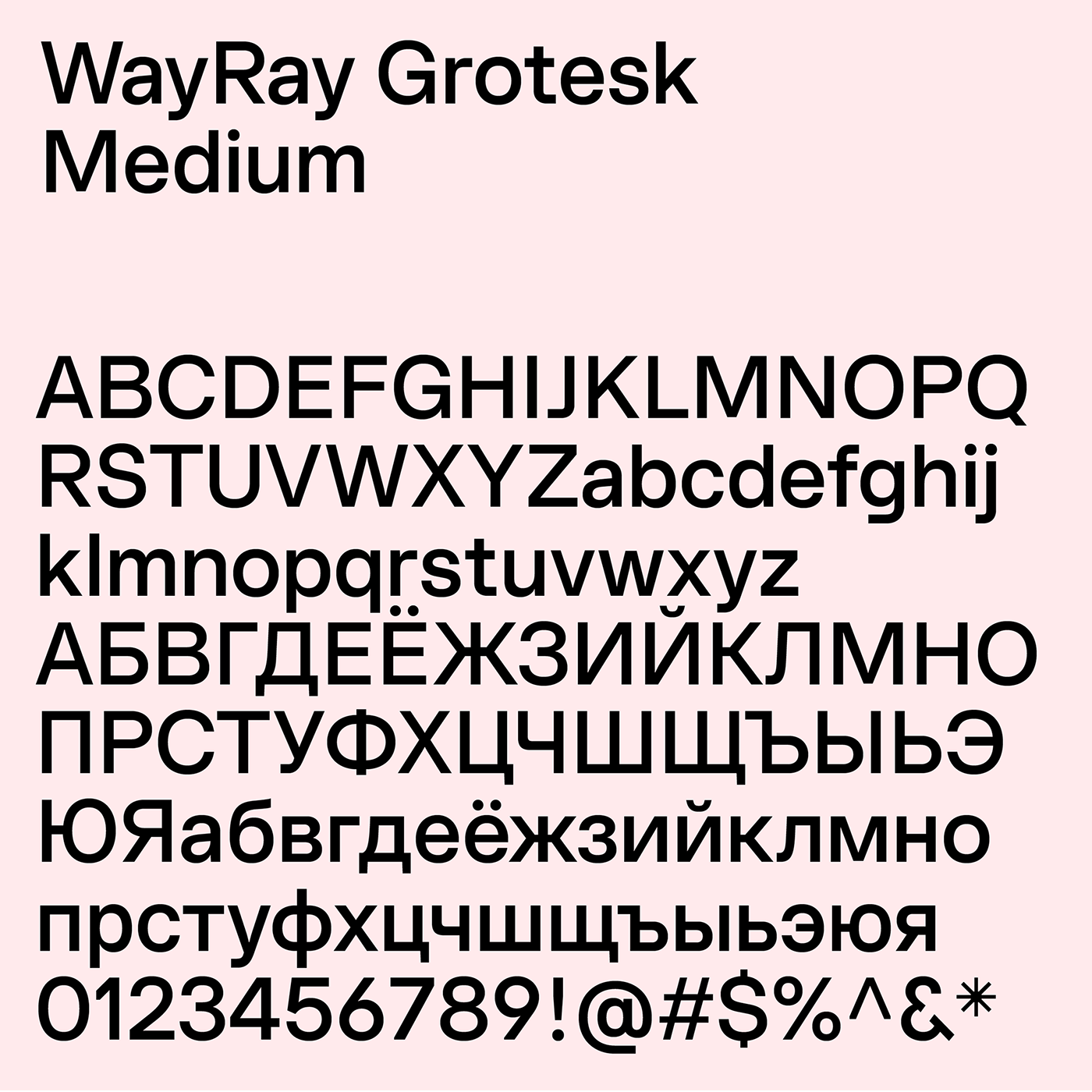 Пример шрифта WayRay Grotesk #1
