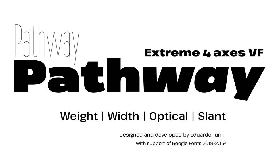Пример шрифта Pathway Extreme #1