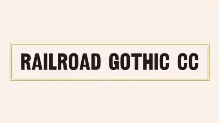 Пример шрифта Railroad Gothic CC #1