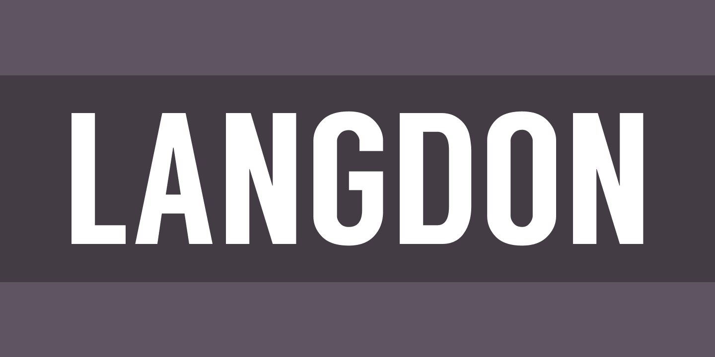 Пример шрифта Langdon #1