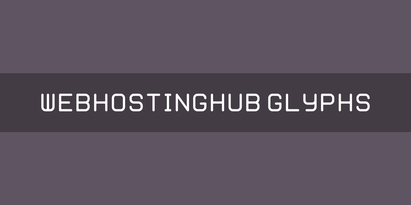 Пример шрифта WebHostingHub Glyphs #1