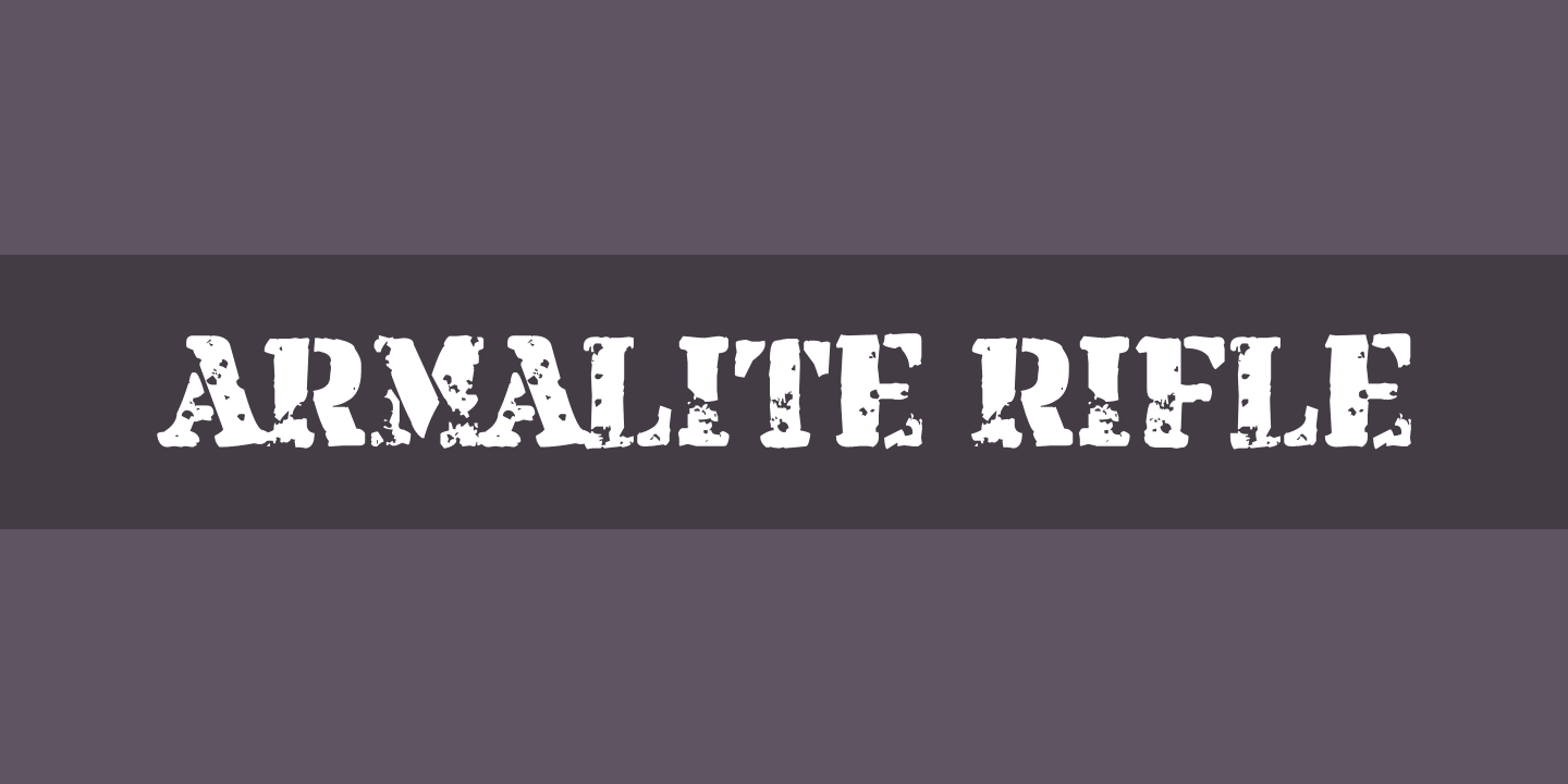 Пример шрифта Armalite Rifle #1