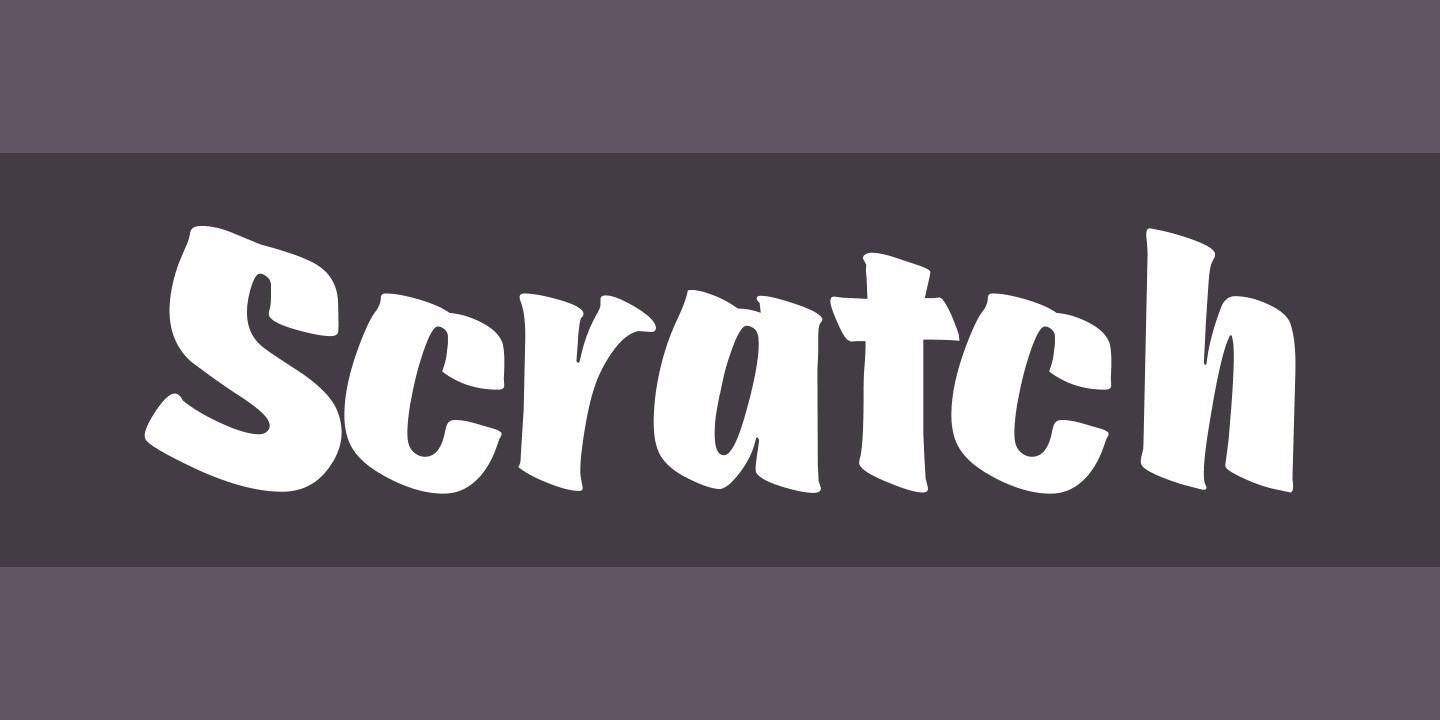 Пример шрифта Scratch #1