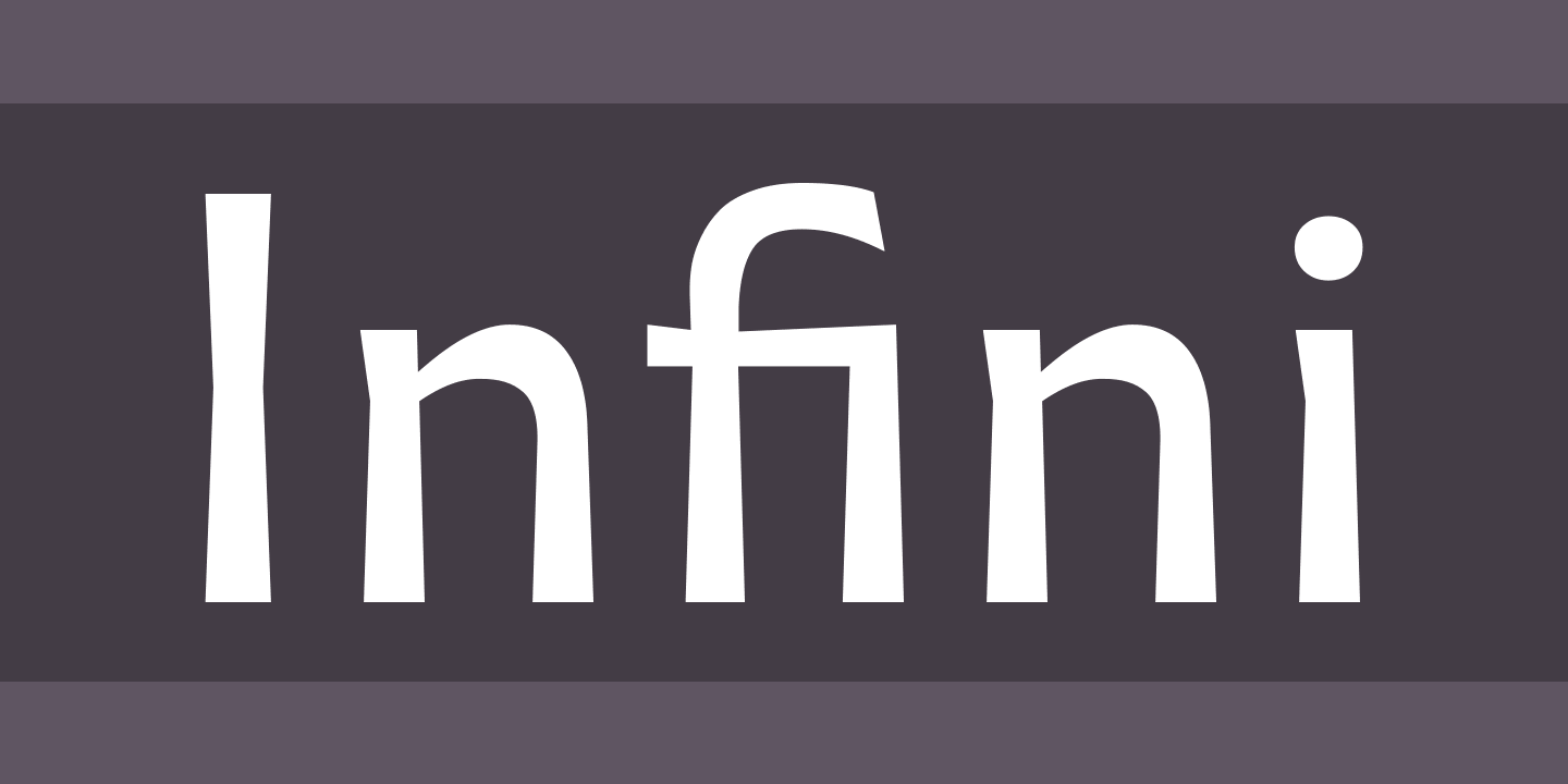 Пример шрифта Infini #1