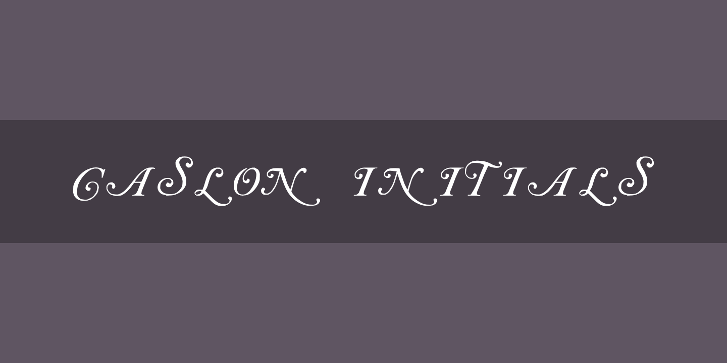Пример шрифта Caslon Initials #1